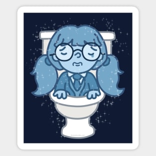 Sad Toilet Ghost Girl Magnet